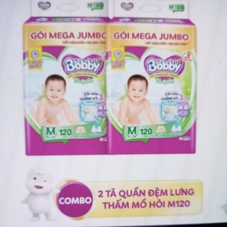 Combo 2 tã quần bobby mega jumbo m120