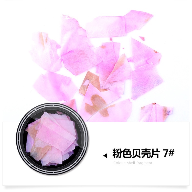 Xà cừ nail vân đá gỗ Yapas x Pinpai , Hũ xà cừ miếng trang trí móng chuyên dụng