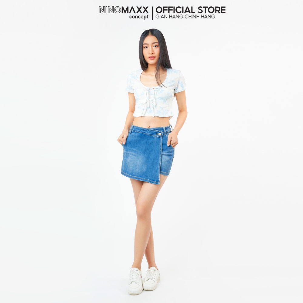 Ninomaxx Quần short Jean Nữ giả váy 2104053