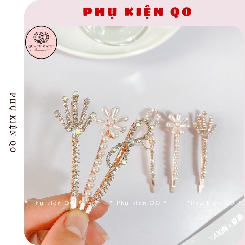 Kẹp mái đá tiểu thư lấp lánh KEPM07