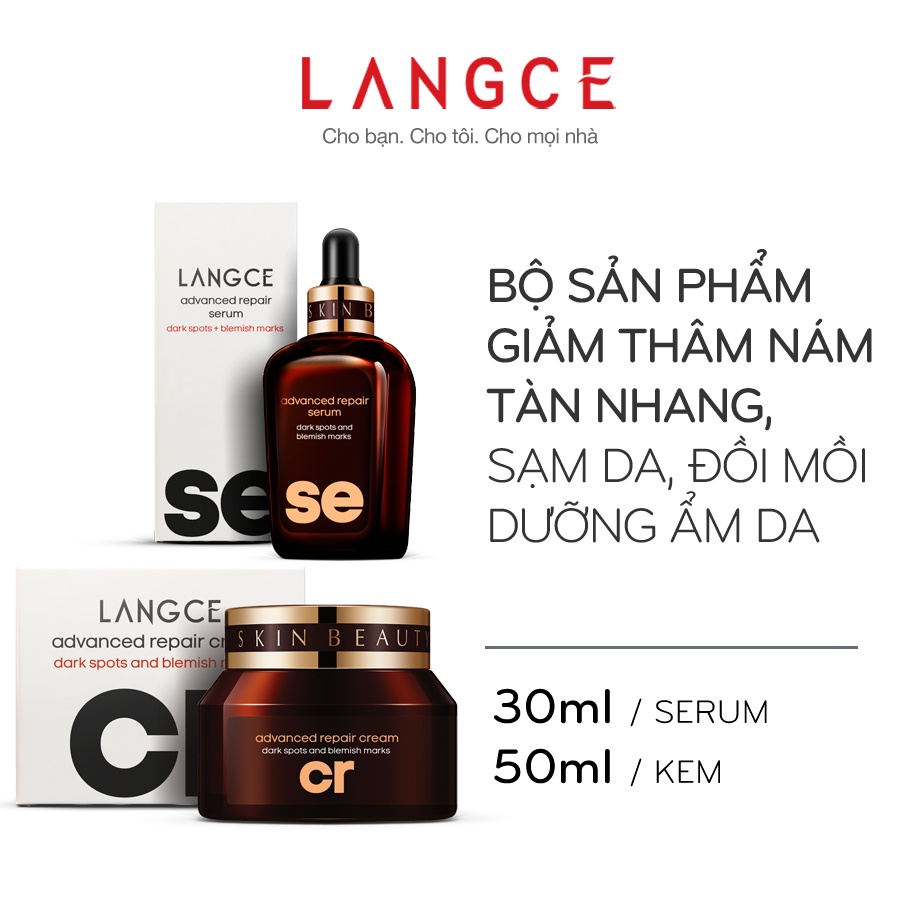 BỘ SErum+CReam THÂM NÁM, TÀN NHANG, ĐỒI MỒI, SẠM DA LANGCE