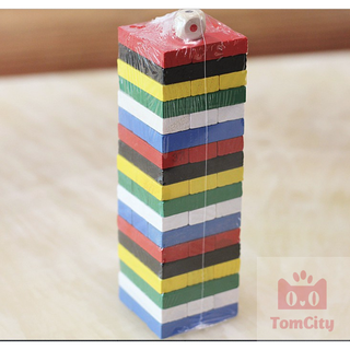 Đồ chơi rút gỗ màu Cao 18cm Tomcityvn rèn luyện sự khéo léo