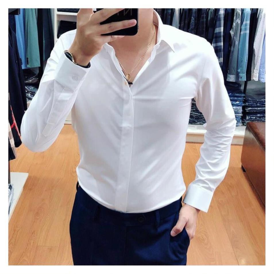 [HÀNG ĐẸP]Áo sơ mi  - Áo sơ mi lụa cao cấp - Chất liệu lụa mềm mịn, mát mẻ, dáng trẻ trung thanh lịch, mặc bao đẹp | BigBuy360 - bigbuy360.vn