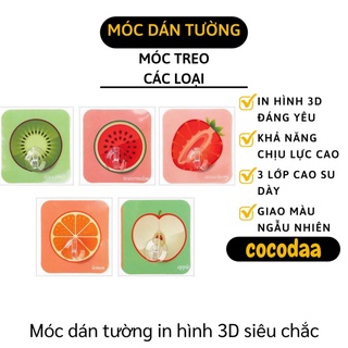 Móc dán tường - combo 10 móc dính tường chịu lực treo đồ in hình 3d độc đáo 4183