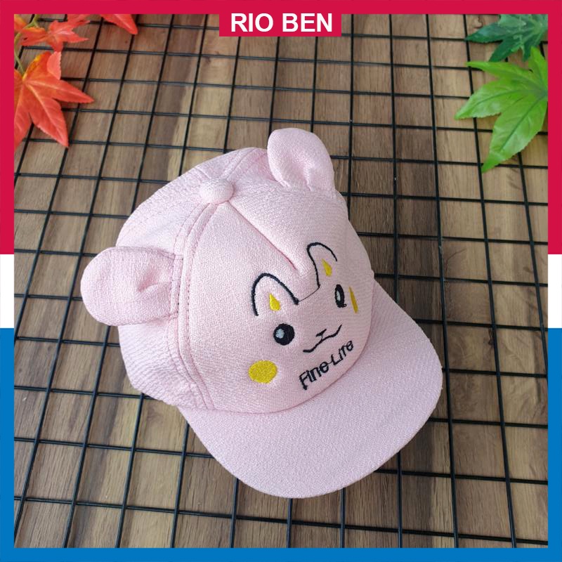 Nón vải có tai mềm dễ thương cho bé, cho bé nhỏ dưới 2 tuổi RBN021