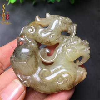 Mặt dây chuyền ngọc bích giả kiểu cổ xưa Trung Hoa dễ thương