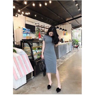 Đầm ôm body xẻ tà (tặng bịt mắt và thước đo+ dây áo ngực trong suốt)