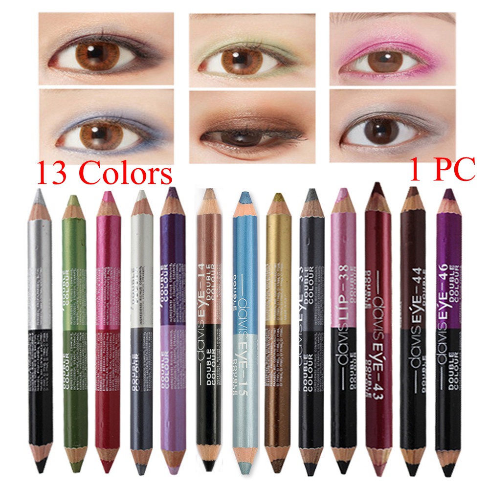 EMILEE💋 Makeup Beauty Eyeshadow Pen Colourful Highlighter Pigment Glitter Eyeliner Pencil Waterproof Double Color Long Lasting Fashion Eye Cosmetics