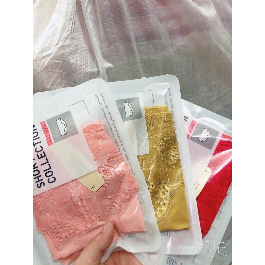 10 quần lót thái chất đúc ren  kèm túi zip có size to