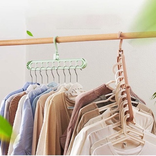 MÓC TREO QUẦN ÁO ĐA NĂNG 9lỗ gấp gọn thông minh