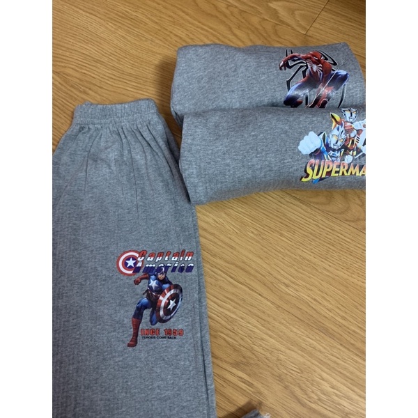 Quần cotton thu đông dài chân bo gấu mặc nhà cho bé trai từ 18-35kg