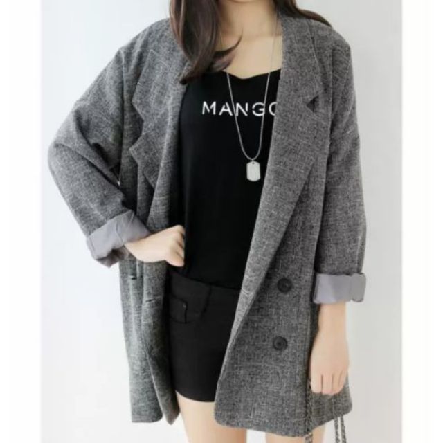 (Hàng Đẹp)Ảnh thật 4 hình cuối- Áo blazer FST oversize thu đông thời trang Hàn Quốc