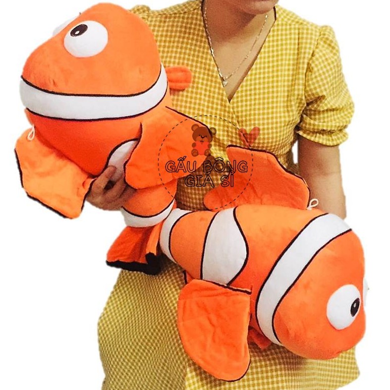 GẤU BÔNG CÁ HỀ NEMO (50cm) VẢI NHUNG MỊN 100% GÒN