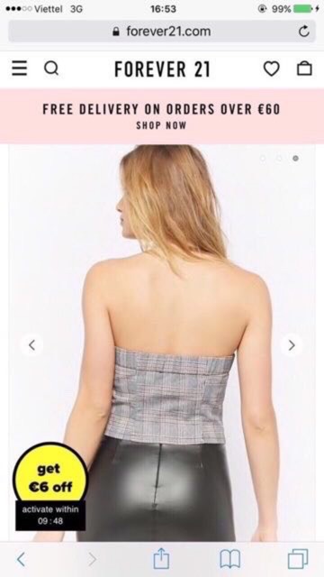 Áo croptop F21 xịn