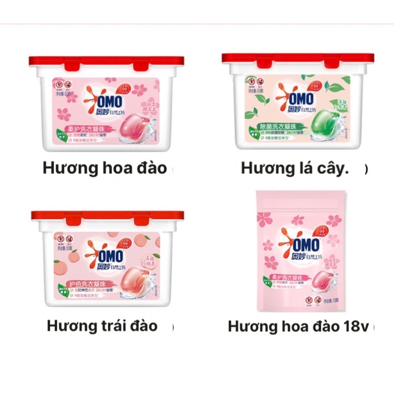 VIÊN GIẶT OMO - 50viên lưu hương, kháng khuẩn .