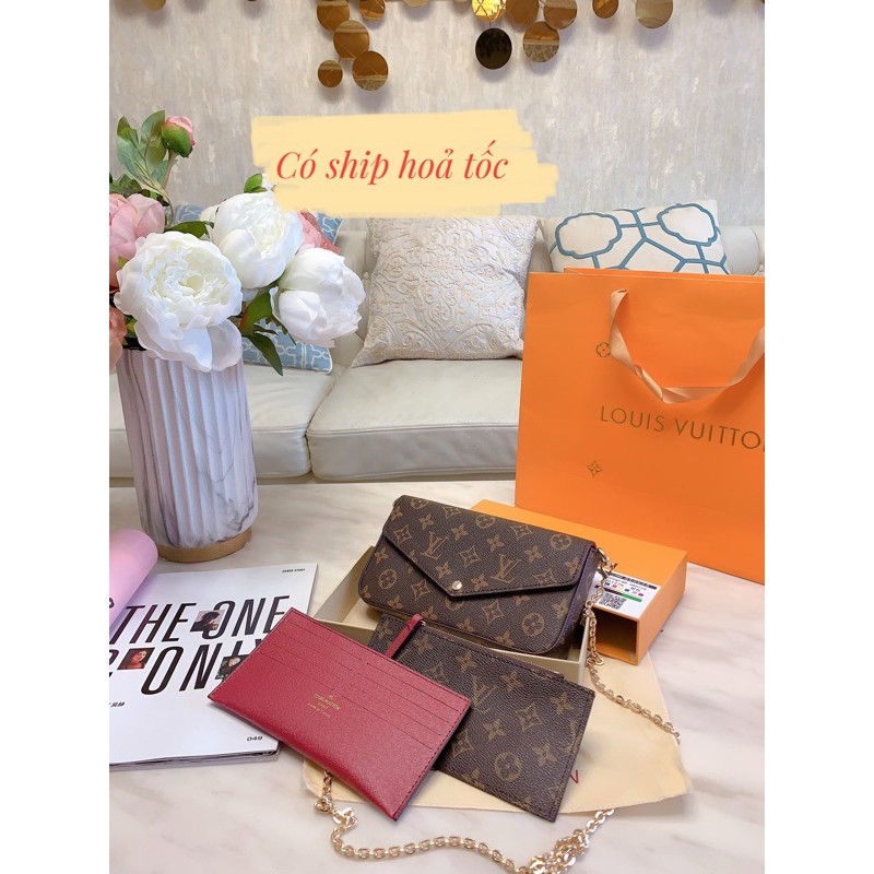 🔱  Sét 3 món ŁV Felicie, túi nữ bản Đặc Biệt full box + bill