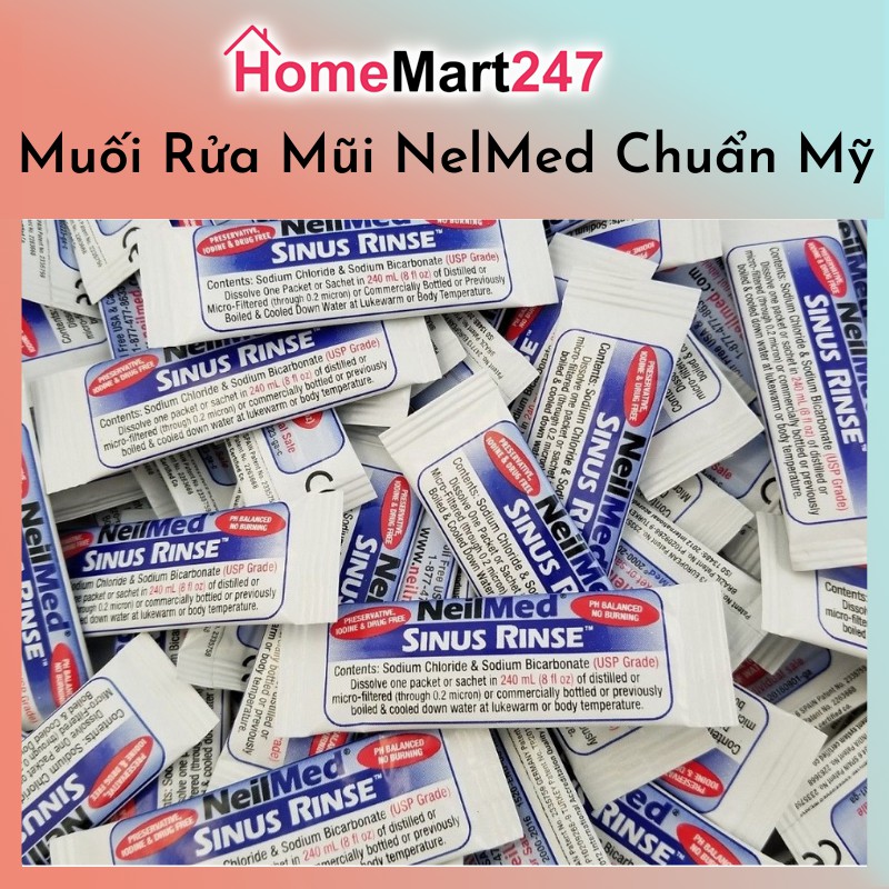 COMBO 50 GÓI MUỐI RỬA MŨI NEILMED - Hàng tách lẻ