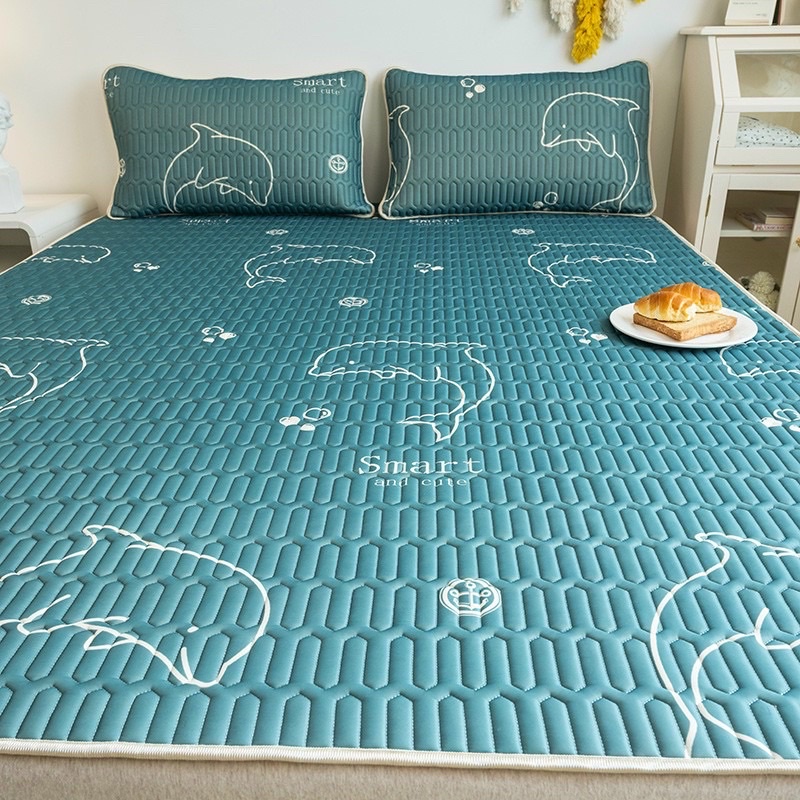 CHIẾU ĐIỀU HOÀ CÁ HEO XANH ĐẬM GỒM 2 GỐI + 1 CHIẾU CỦA NHÀ ANHDUONG BEDDING