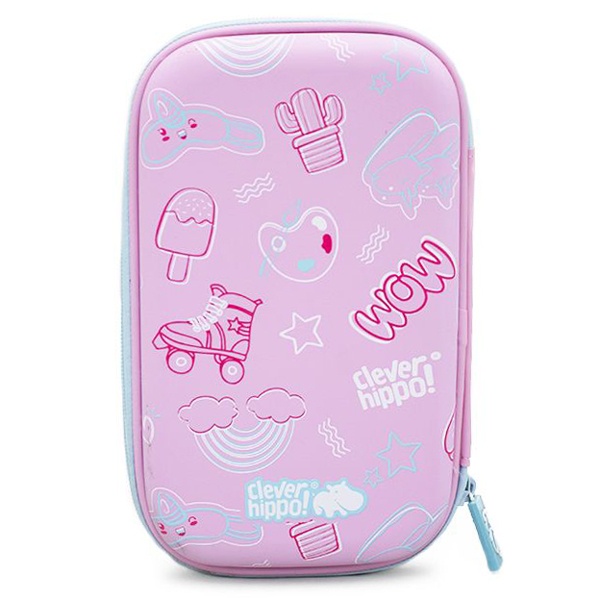 Bóp Viết 3D Boba Sành Điệu - Clever Hippo HC1106/Pink