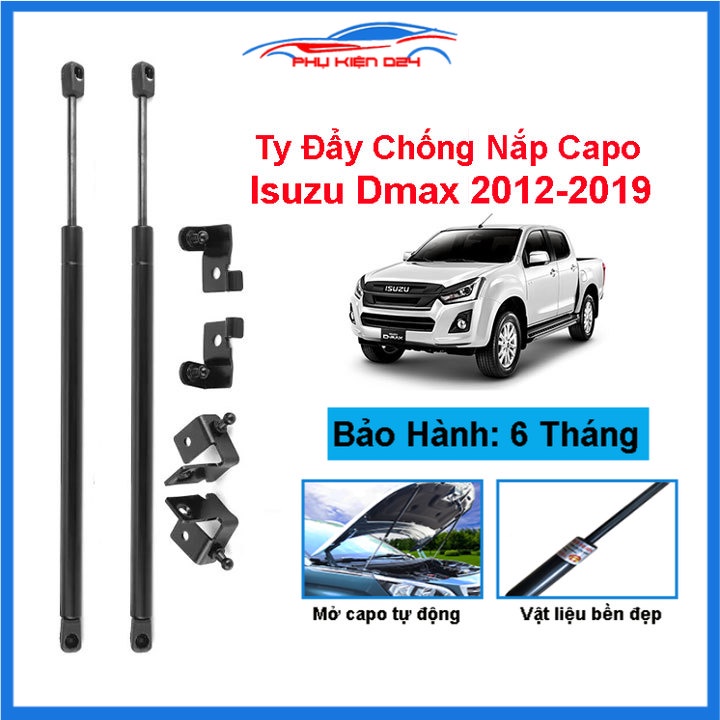 Ty thủy lực chống nắp capo cho xe Isuzu DMAX 2012-2013-2014-2015-2016-2017-2018-2019 hỗ trợ mở tự động