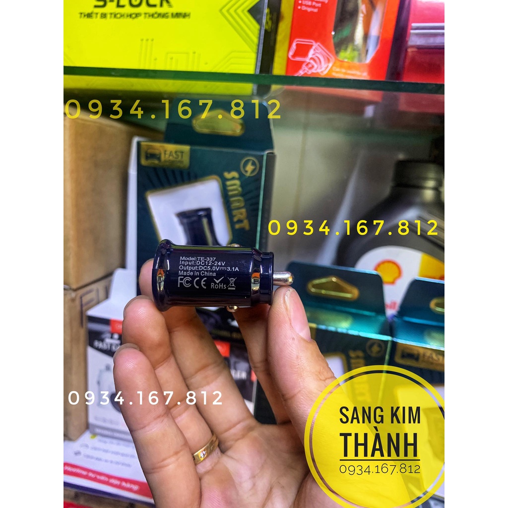 Tẩu SẠC NHANH 3.1A 2 Cổng USB Chuyên Dùng Cho Xe Máy Honda, Yamaha,