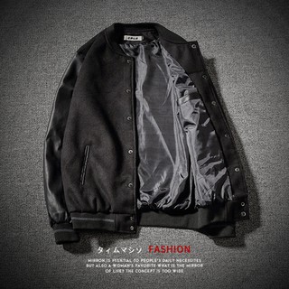 Áo khoác bomber phối da