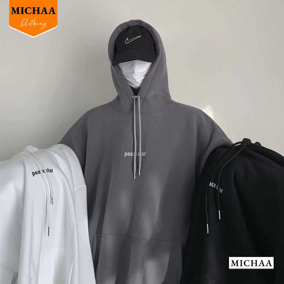 Áo Khoác Hoodie Nỉ PEACE STAR Nam Nữ Ulzzang Unisex, Áo Khoác Form Rộng Thời Trang - MICHAA AKN98