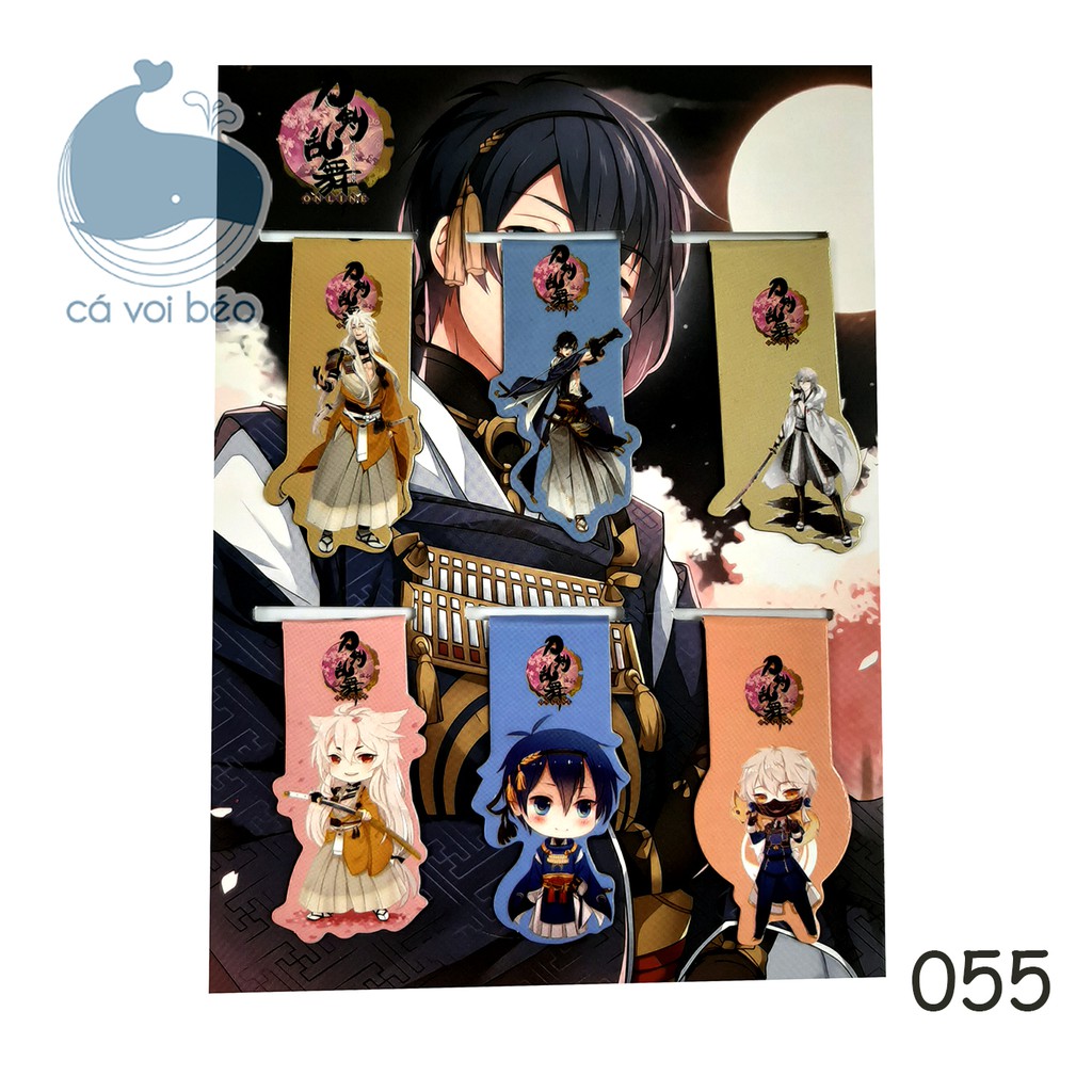 [SALE GIÁ XƯỞNG] [Bộ 6 -18 chiếc] Bookmark nam châm kẹp sách dấu trang Touken Ranbu Đao kiếm loạn vũ manga anime