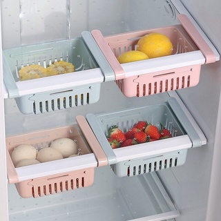 Khay Nhựa Tủ Lạnh Đựng Thực Phẩm Thông Minh Điều Chỉnh Kích Thước Tiện Ích Cho Gia Đình