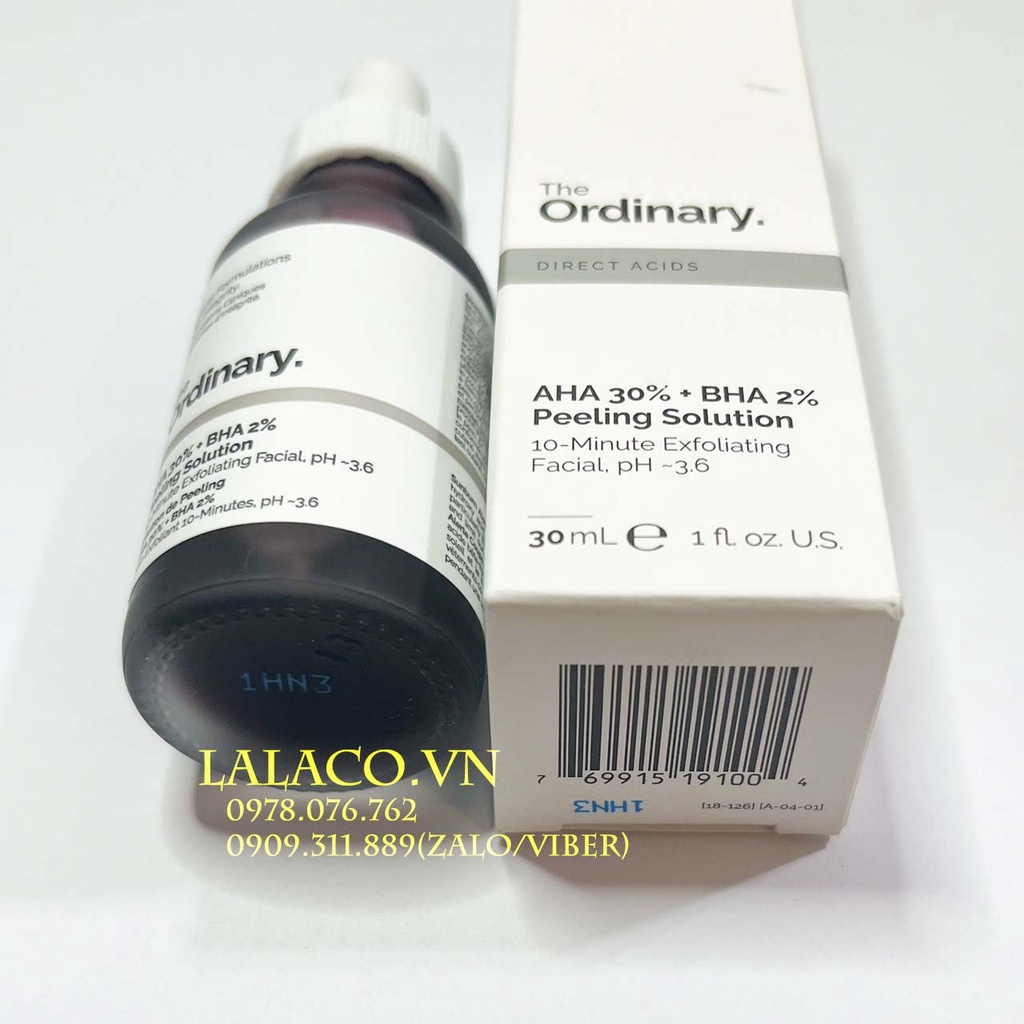 Tẩy tế bào chết AHA 30% + BHA 2% Peeling Solution 30ml - serum peel da The Ordinary