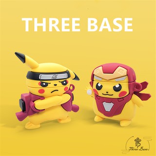 Vỏ bọc mềm bảo vệ hộp sạc tai nghe Airpods hình Pikachu thiết kế di động