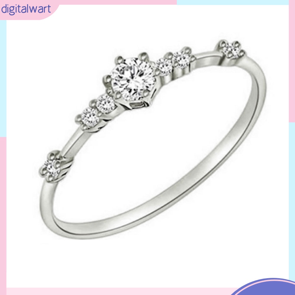 Nhẫn kim cương kiểu dáng đơn giản thanh lịch cho nữ