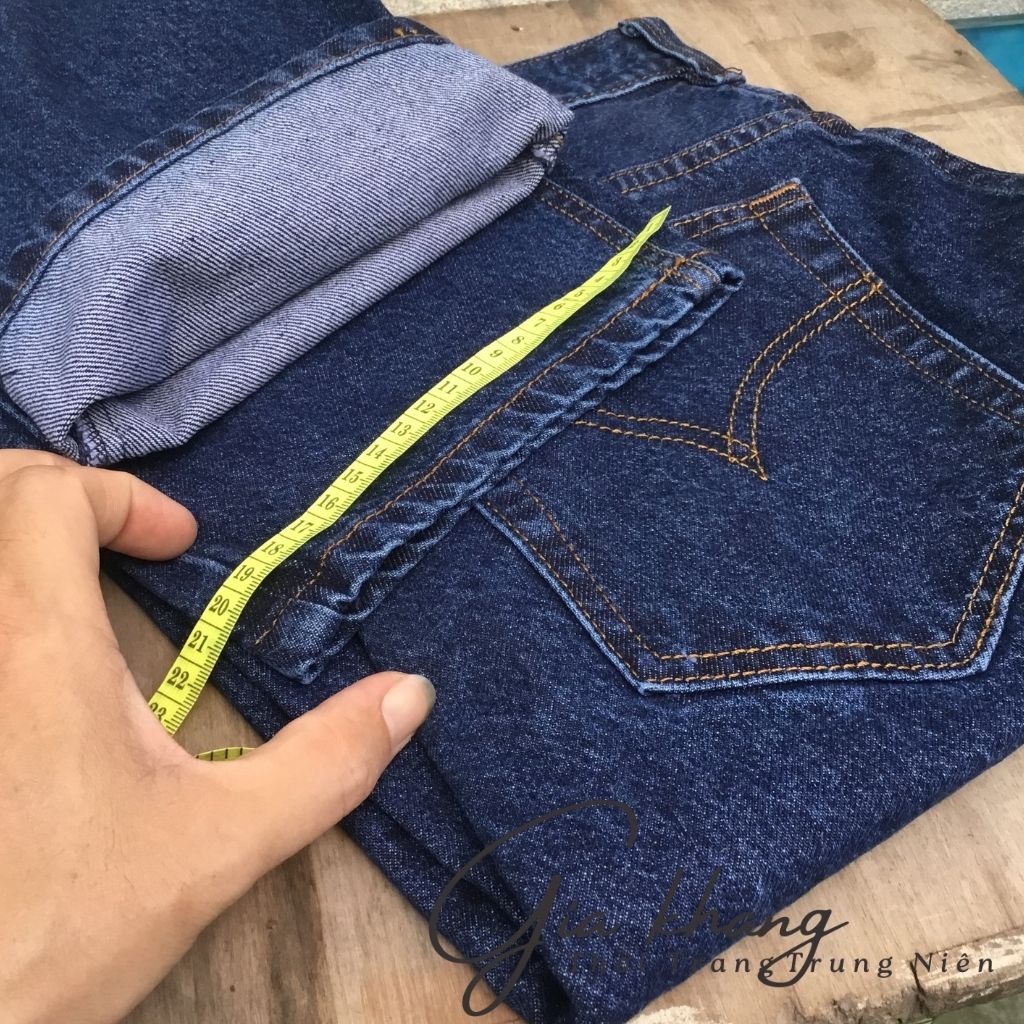 Quần Jeans Nam Trung Niên , Ống Suông Không Co Giản ,Hàng Chuẩn Xuất Dư ,Vải Gốc Chính Phẩm Không Phai Màu, Không Xù
