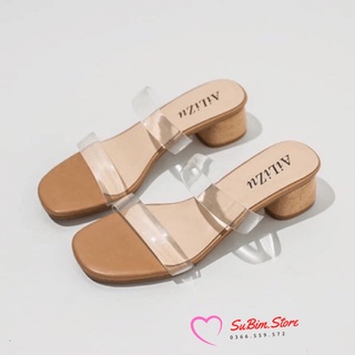 Guốc 2 quai ngang trong gót gỗ 5p sang chảnh – subim.store