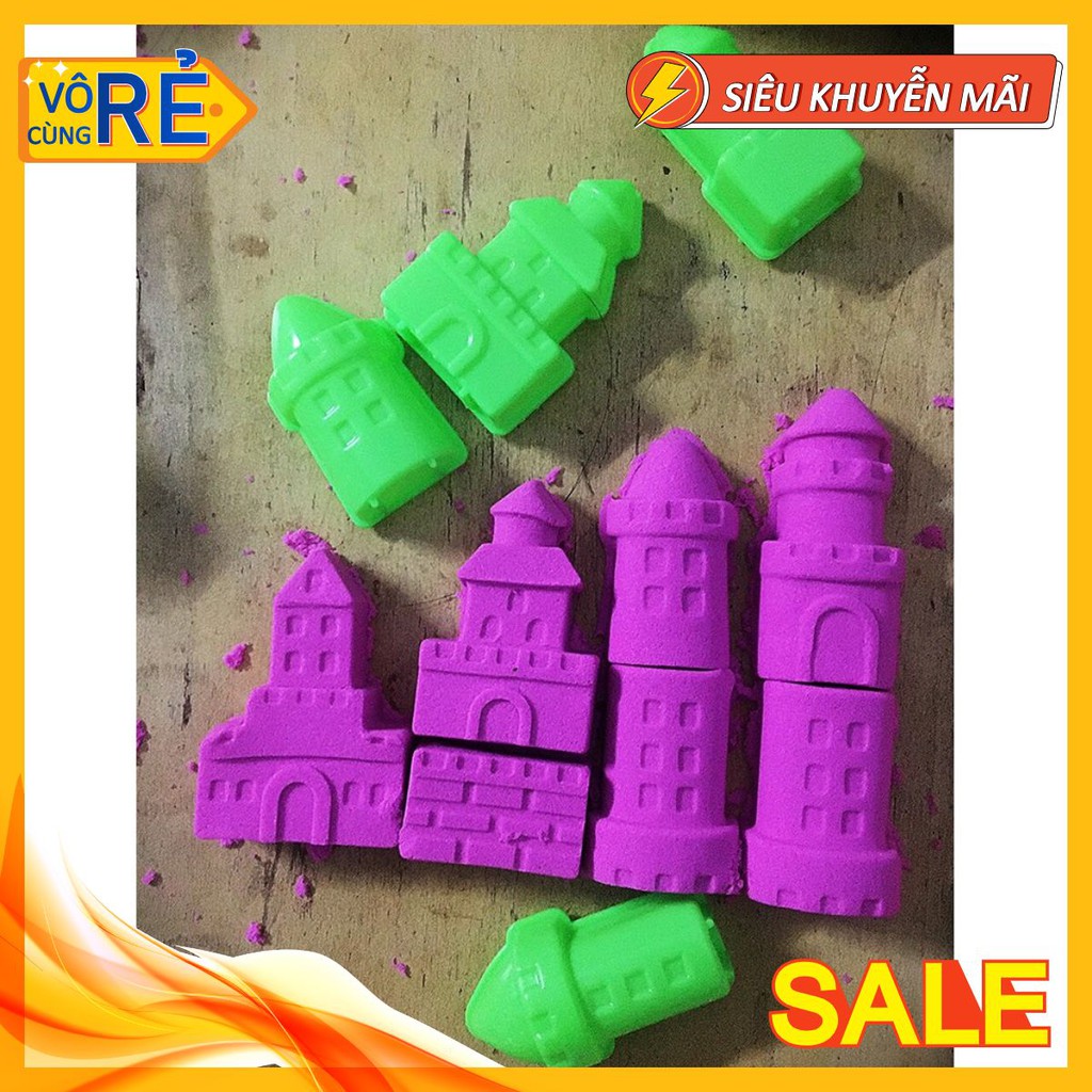 Bộ khuôn chơi Cát động lực Khuôn lâu đài 10 chi tiếtb- khuôn tạo hình cát dẻo vi sinh - đất nặn - Baby Toys smartkid