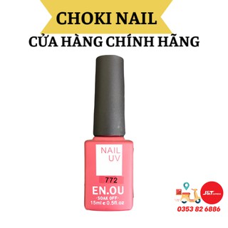 Sơn gel enou, sơn gel móng tay đỏ màu 772