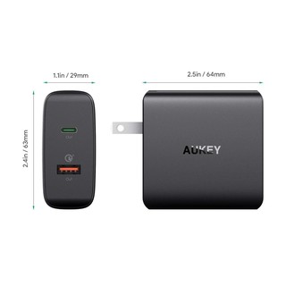 Adapter Sạc 2 Cổng 30W Aukey PA-Y11