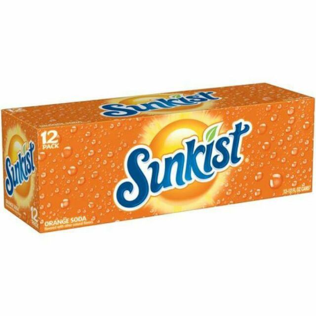 ( Bán sỉ ) Thùng 12 lon Nước ngọt Sunkist 355ml