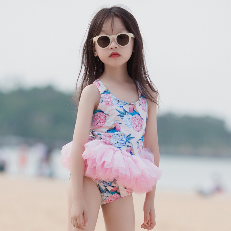 Bộ Đồ Bơi Một Mảnh Phong Cách Phương Tây Dễ Thương Cho Bé Gái