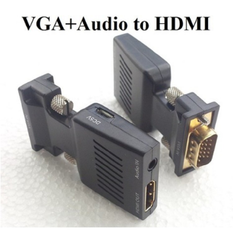Đầu chuyển đổi VGA to HDMI hỗ trợ Audio Onten cao cấp _Hàng chính hãng