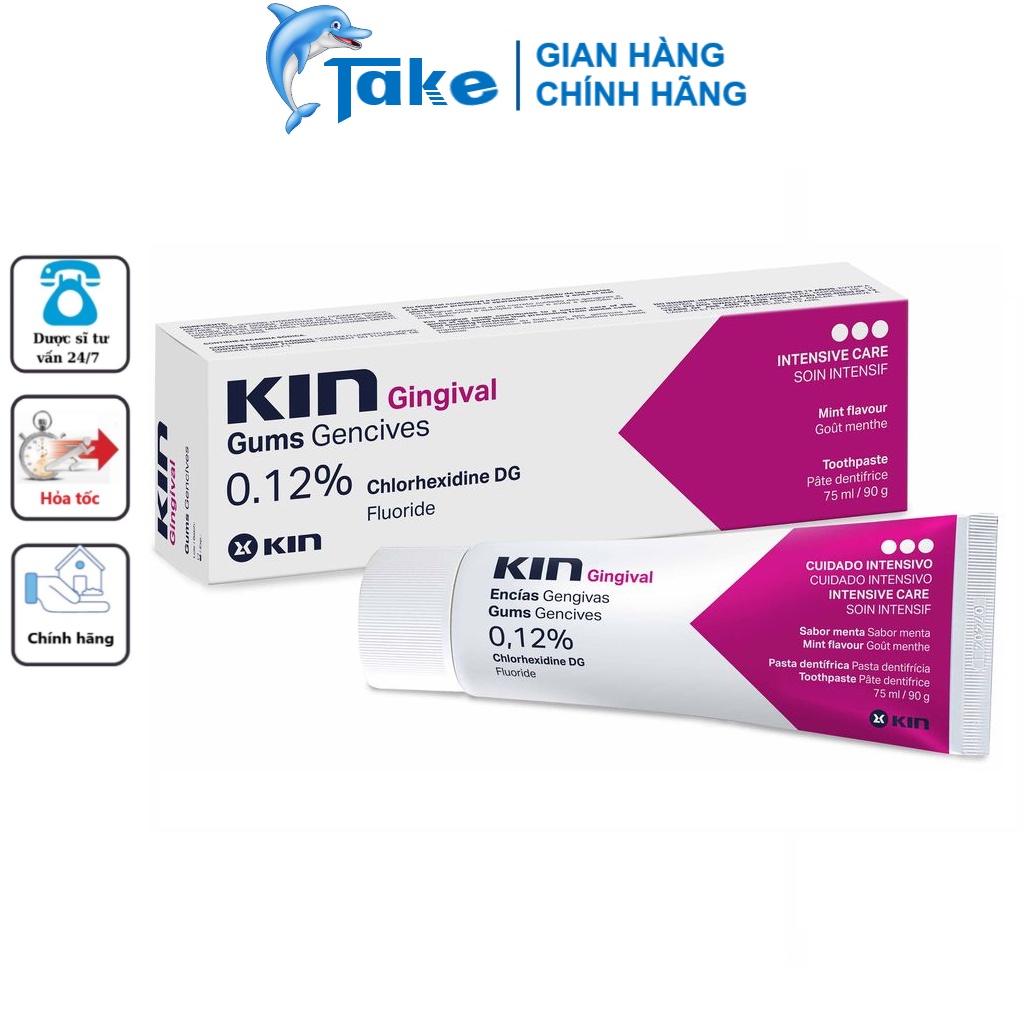 TAKE Store | Kem Đánh Răng - Kin Gingival Toothpaste 75g (Chlohexidine 0.12%) - Viêm Nha Chu