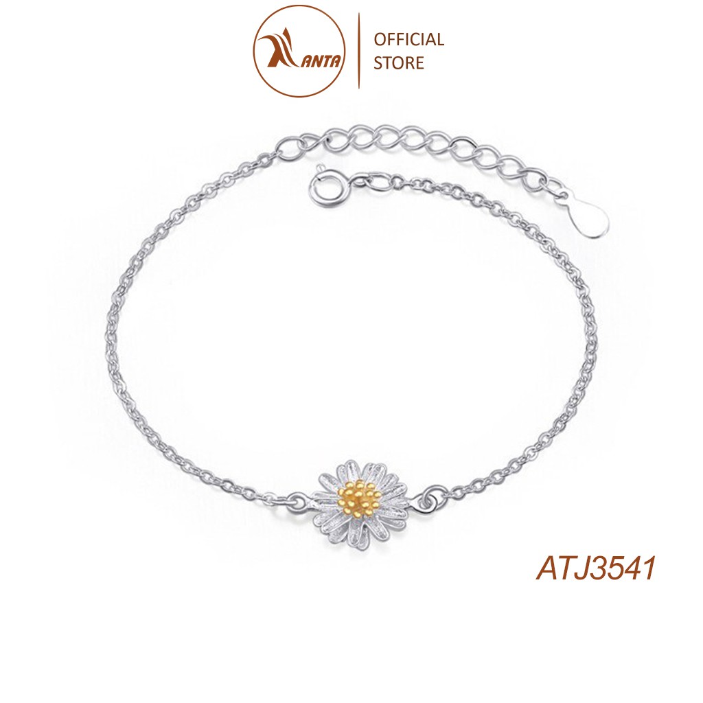 Vòng tay bạc hình hoa cúc phong cách , đẹp cá tính dành cho nữ ANTA Jewelry - ATJ3541