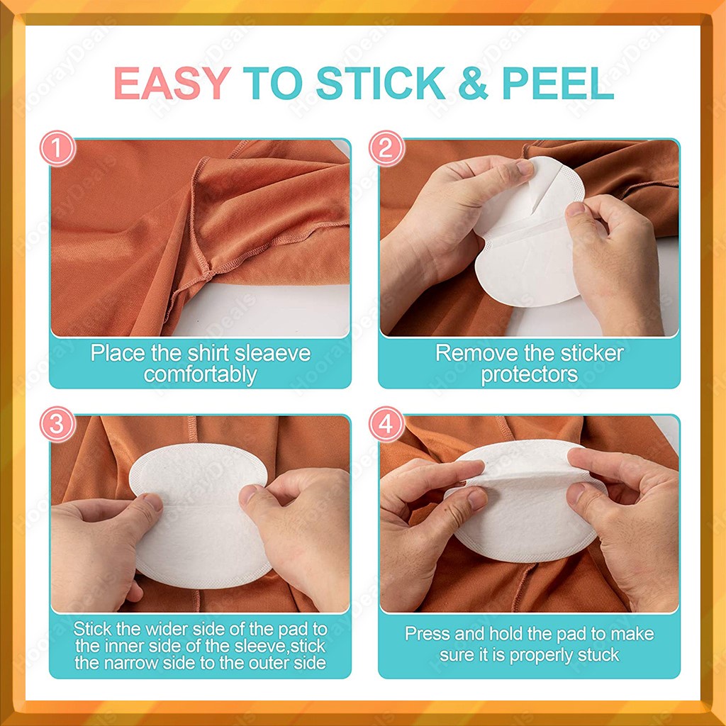 Set 50 Miếng Dán Thấm Mồ Hôi Vùng Da Dưới Cánh Tay Tiện Lợi Miếng Dán Thấm Mồ Hút Hôi Nách Diệt Khuẩn, Khử Mùi Hiệu Quả