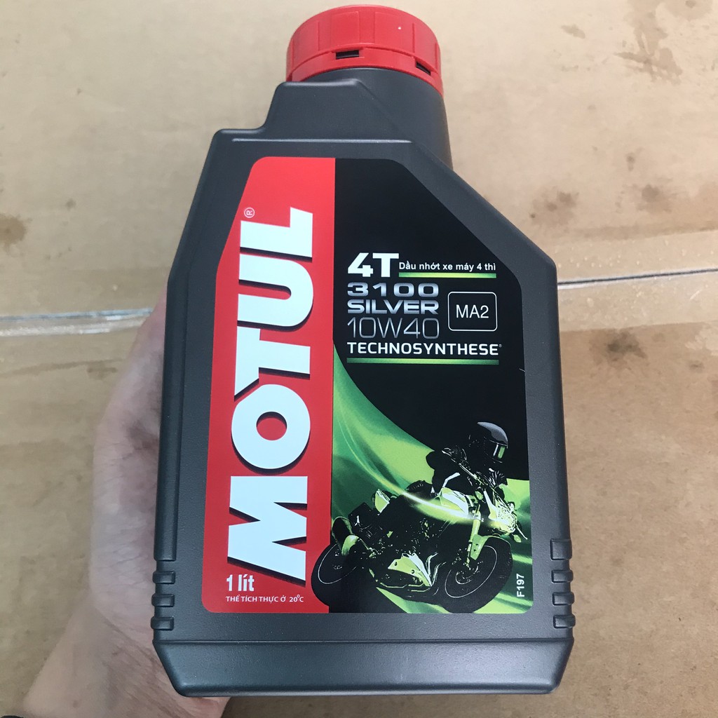 Dầu nhớt Motul 3100 Silver 4T 10W40 0.8L, 1L dầu nhớt motul xe số cao cấp chính hãng