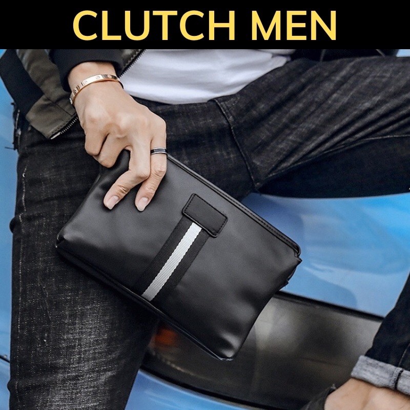 Ví cầm tay nam loại 1 -BH 24 tháng- clutch nam phong cách Hàn Quốc-ngăn chứa đồ siêu rộng