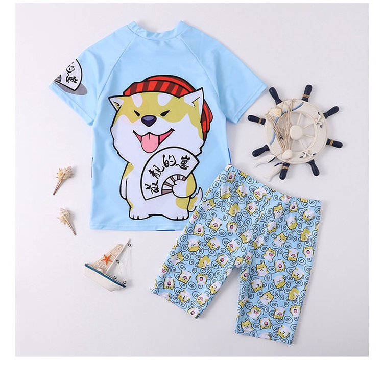 Bộ Đồ Bơi Chống Nắng Nhanh Khô In Hình Chim Cánh Cụt Dễ Thương Cho Bé