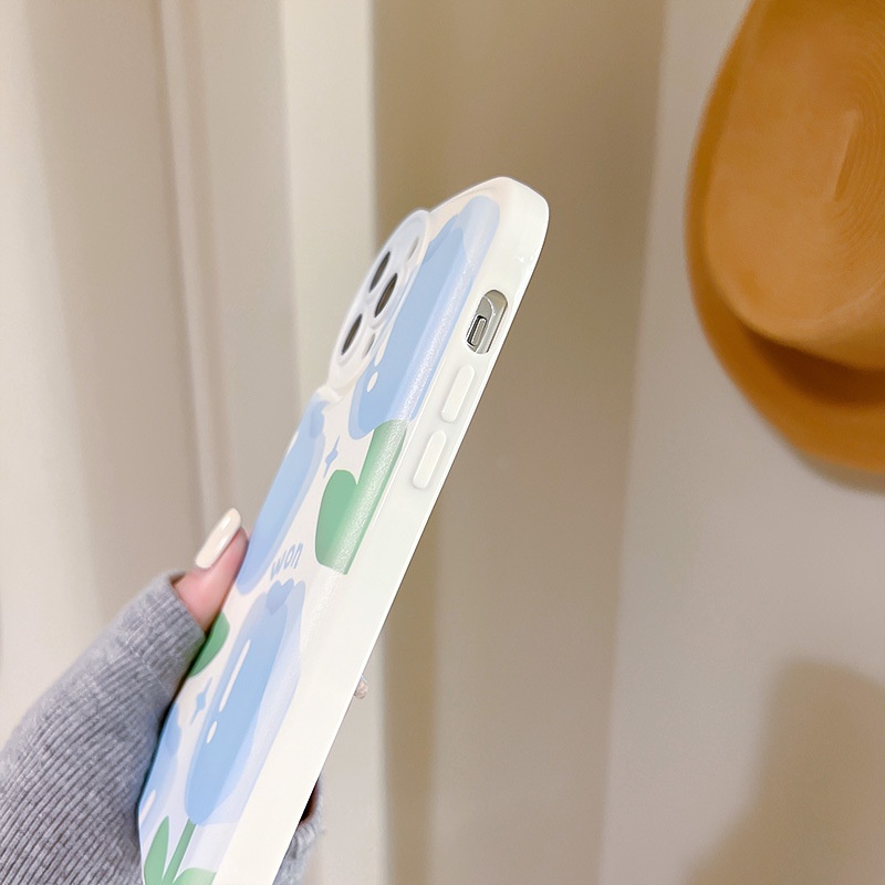 Ốp Điện Thoại Đệm Khí In Hình Hoa Tulip Cho Iphone 678plus / 14plus 11 / 12 13mini / xsmax / xr