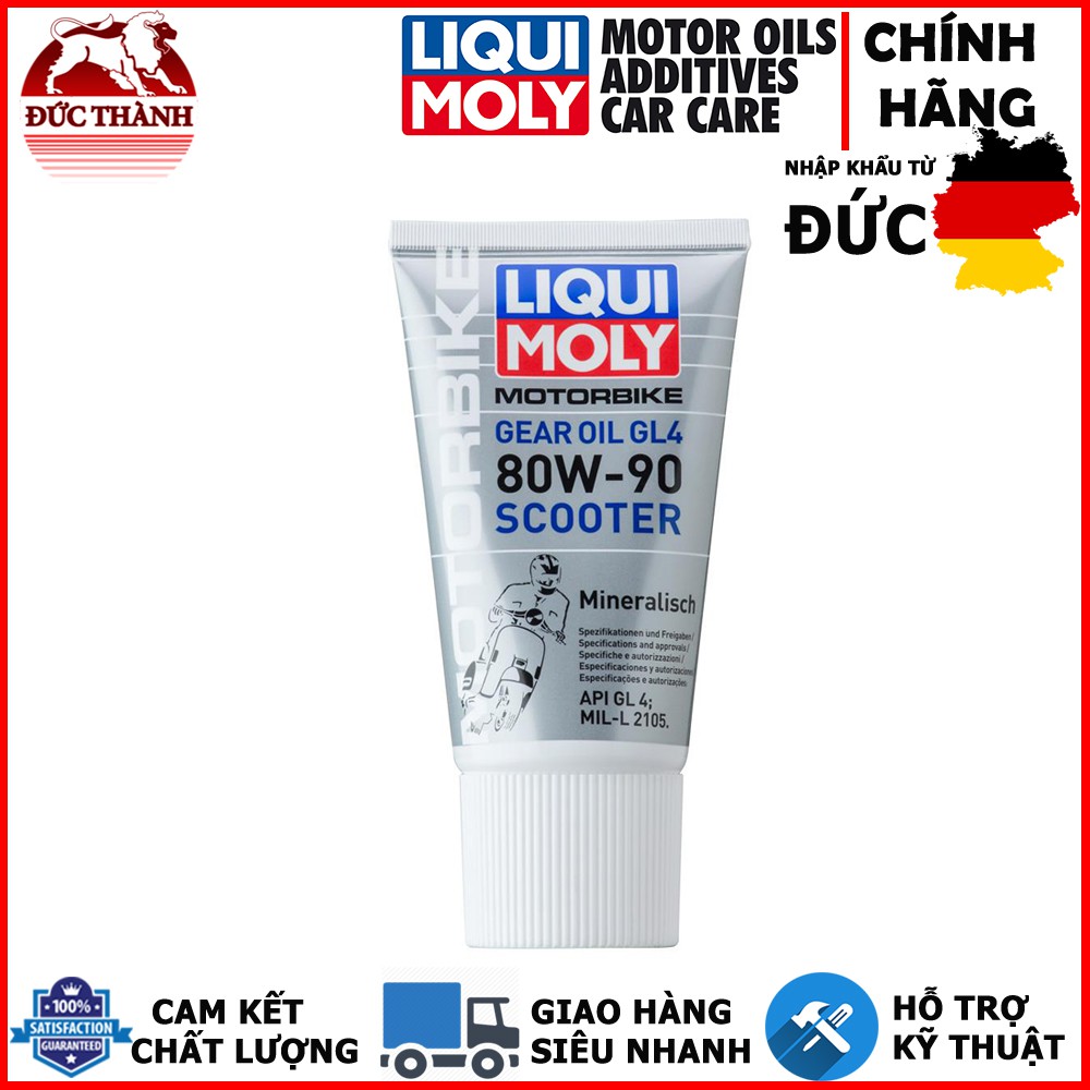 Bộ 2 chai Nhớt hộp số xe tay ga cao cấp Liqui Moly Gear Oil GL4 80W-90 Scooter 1680 150ml