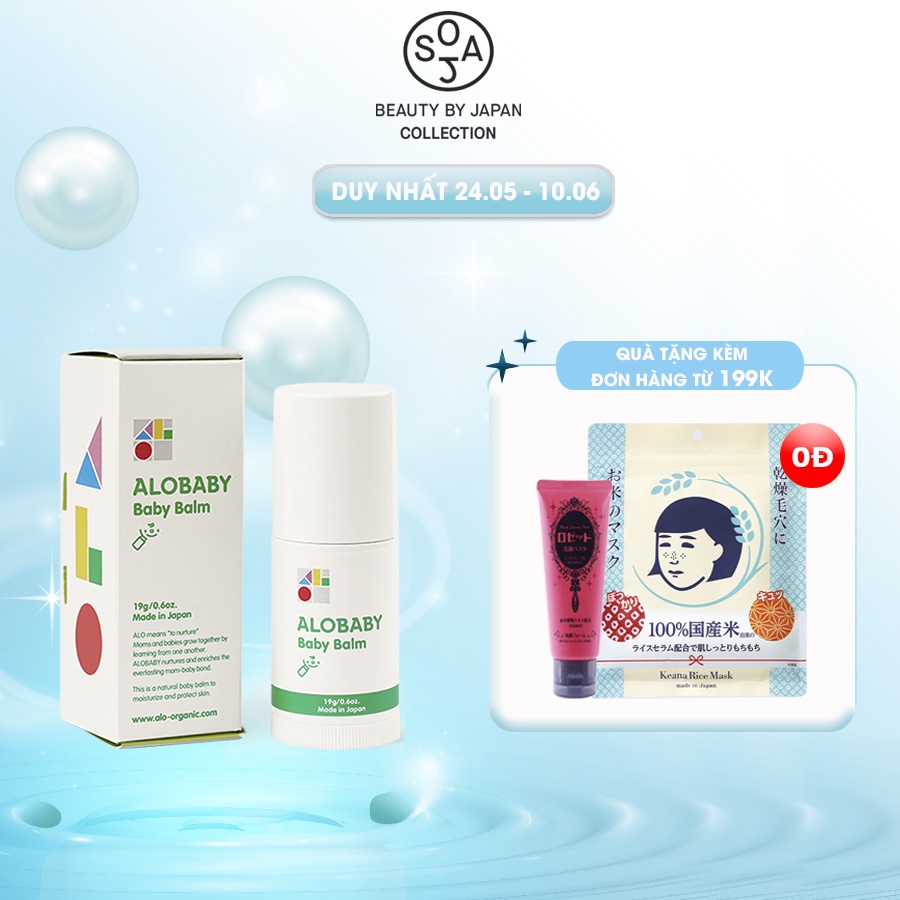 [Mã BMBAU300 giảm 7% đơn 499K] Thỏi Dưỡng Ẩm Cho Trẻ Sơ Sinh 19G Alobaby Baby Balm