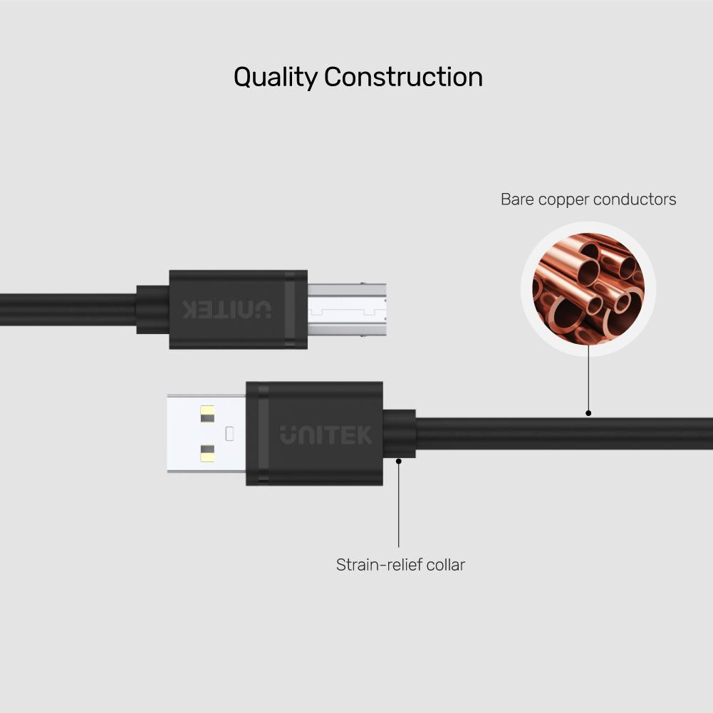 Cáp máy in USB dài 5M Unitek YC421